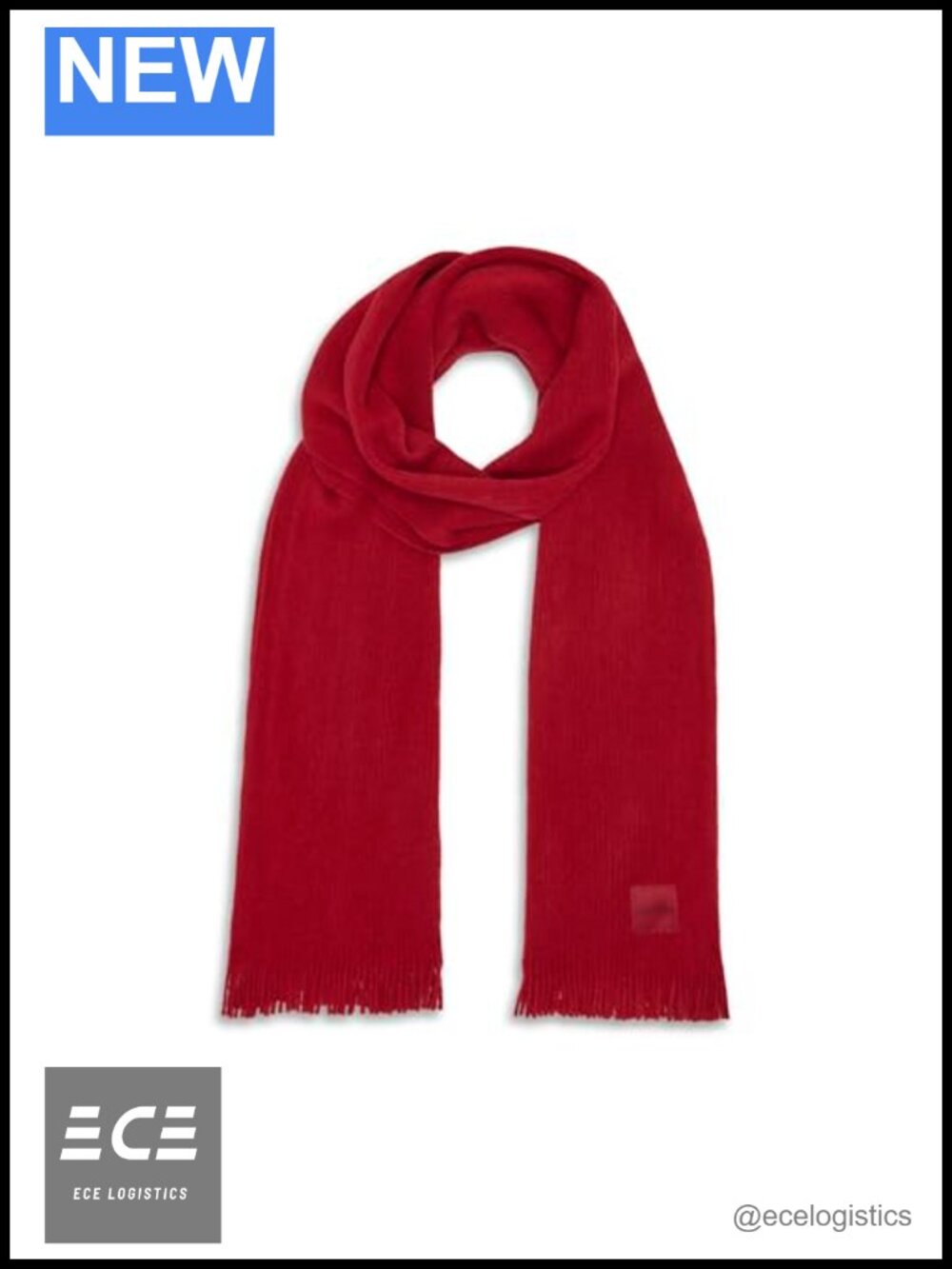 Calvin Klein Fringe Knit Wrap Scarf Acrylic Cold Weather